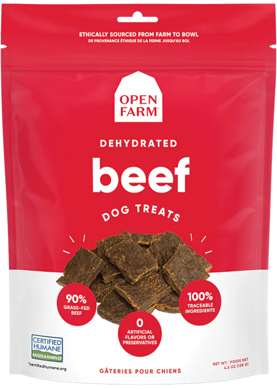 Open Farm Dog Dehydrated Beef Treats 4.5oz