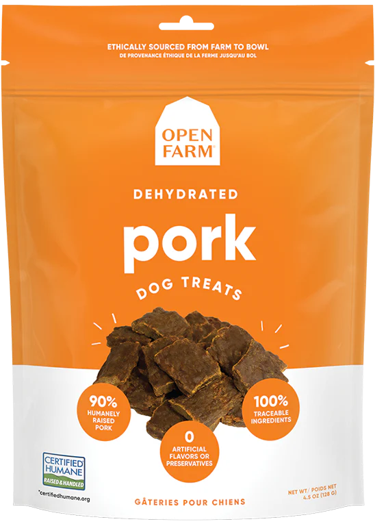 Open Farm Dog Dehydrated Pork Treats 4.5oz