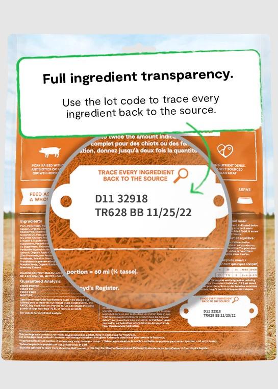 Open Farm Farmer’s Table Pork Freeze Dried Raw Dog Food 382g - Image 3