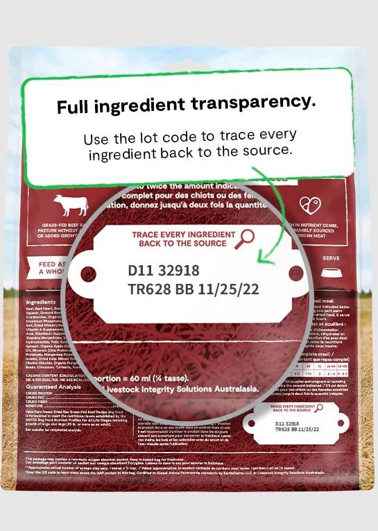 Open Farm Grass-Fed Beef Freeze Dried Raw Dog Food 382g - Image 3
