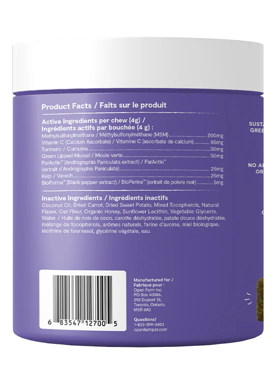 Open Farm Hip & Joint Supplement Soft Chews for Dogs - Image 3