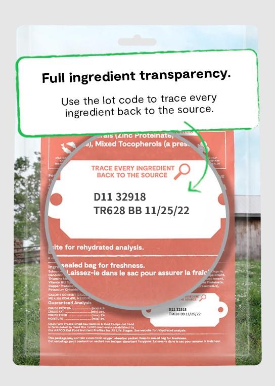 Open Farm Wild-Caught Salmon & Cod Freeze Dried Raw Cat Food - Image 3