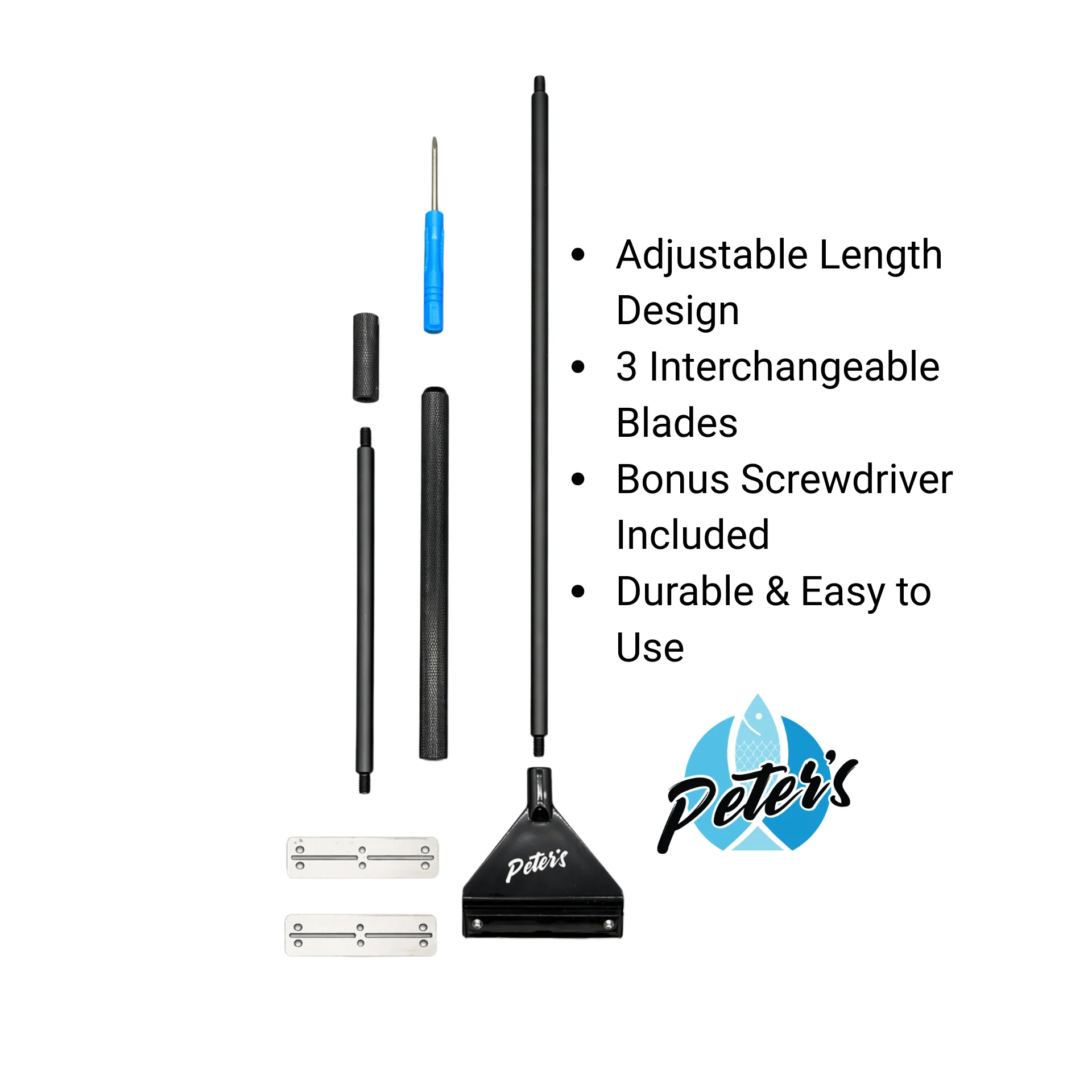Peter’s Aqua Tools Aquarium Algae Scraper 25” - Image 2
