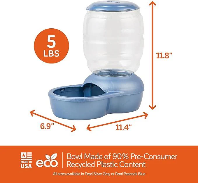 Petmate Replendish Feeder - Blue 5 lb - Image 5