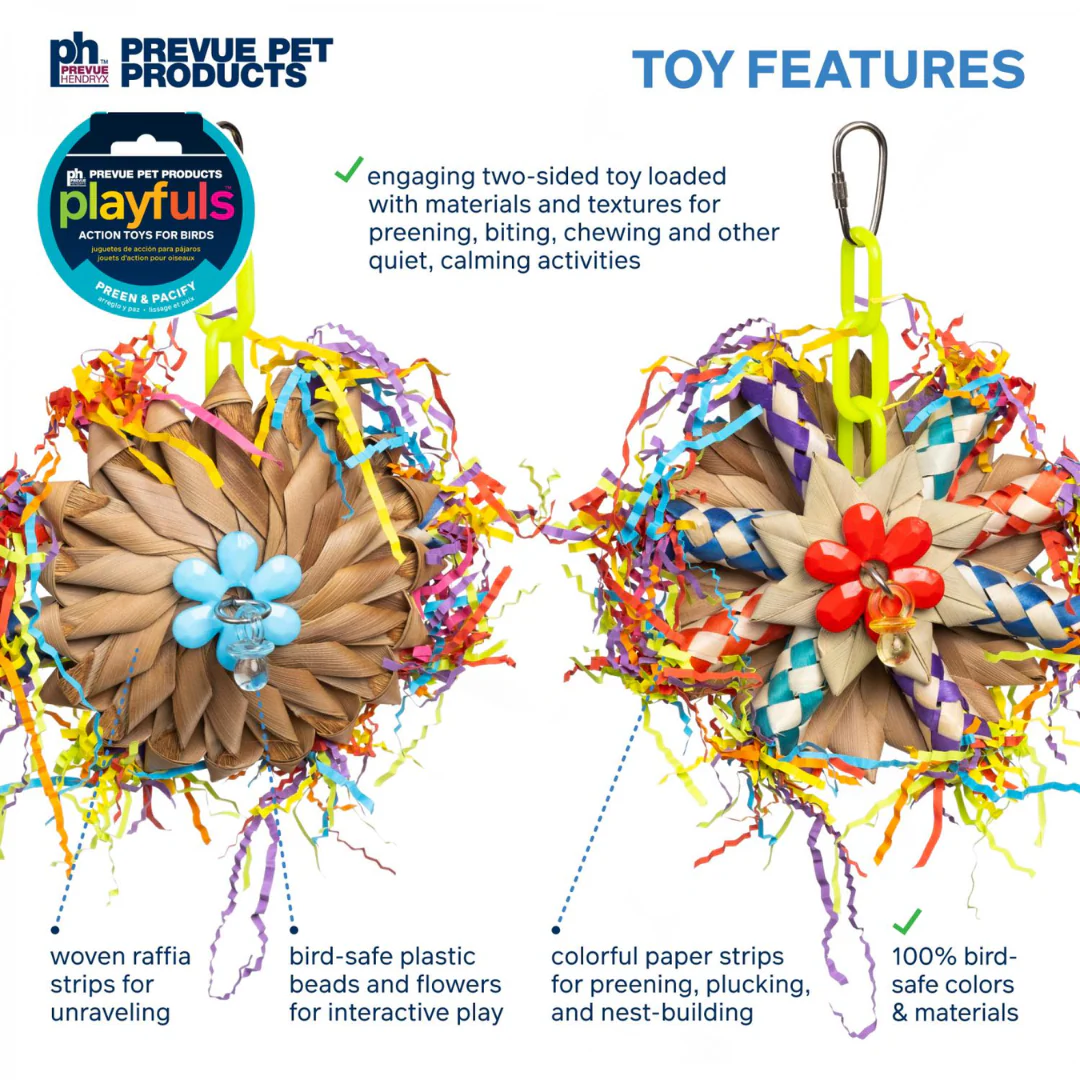 Prevue Pet Products Preening Wheel Bird Toy - Image 2