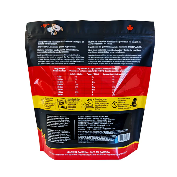 Puppy Love Raw Freeze-Dried Feast Chicken Cuisine Dog Food - Image 2