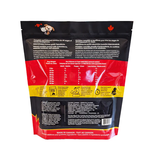 Puppy Love Raw Freeze-Dried Feast Kickin' It Kangaroo Dog Food - Image 2