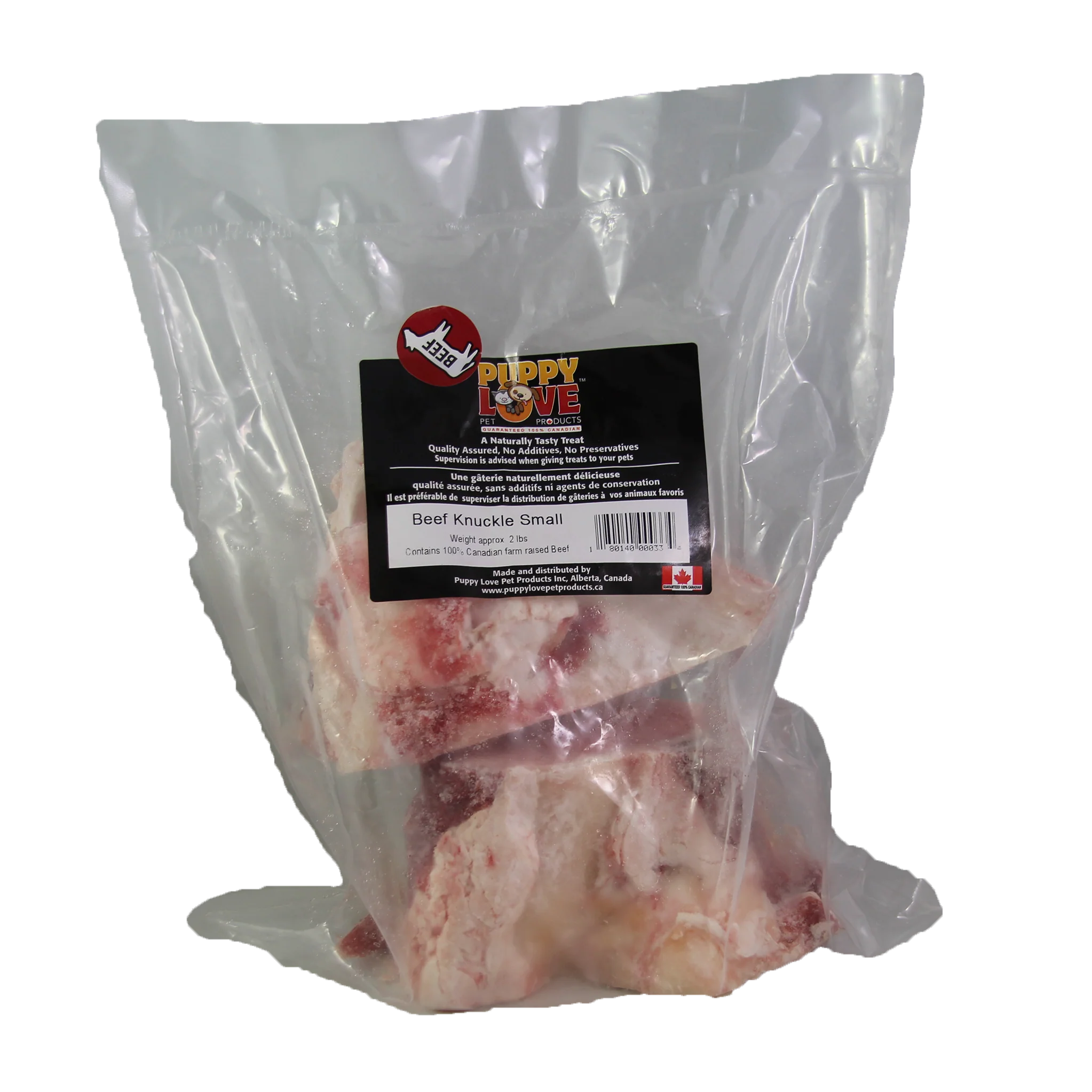 Puppy Love Frozen Beef Knuckle - Small