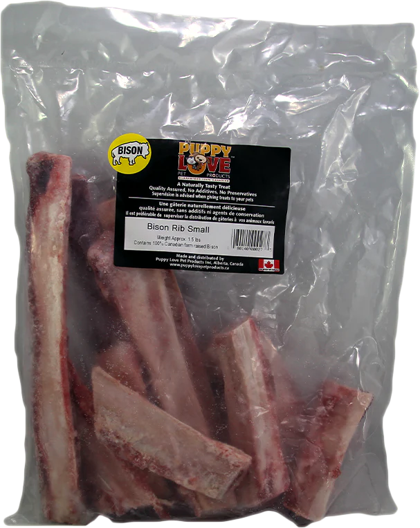 Puppy Love - Frozen Bison Small Rib Bones