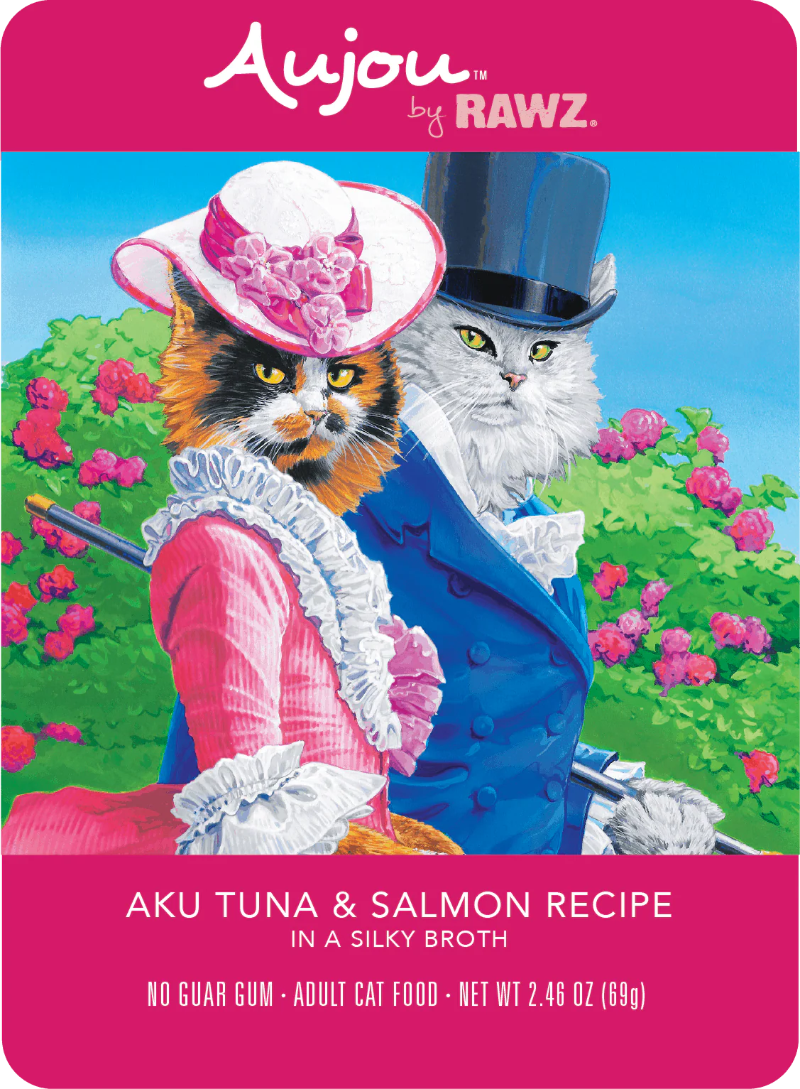 Rawz AUJOU Aku Tuna & Salmon Recipe Cat Food 69g