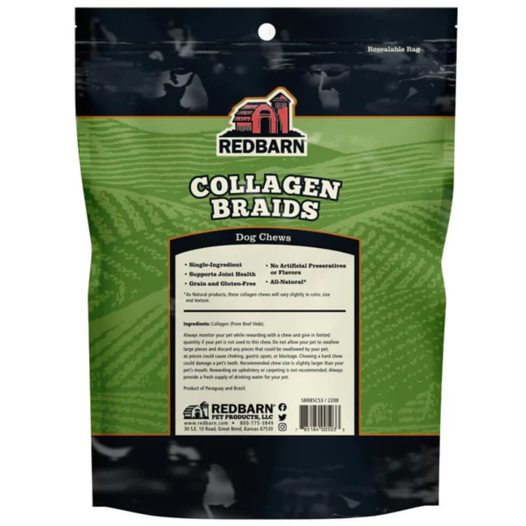 Redbarn Collagen Braids Dog Chews Small 3-Count 72.3g - Image 2