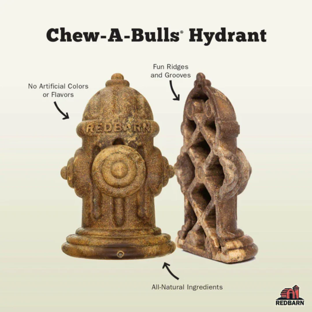 Redbarn Chew-A-Bulls Hydrant Dental Dog Treats Medium 371g - Image 3
