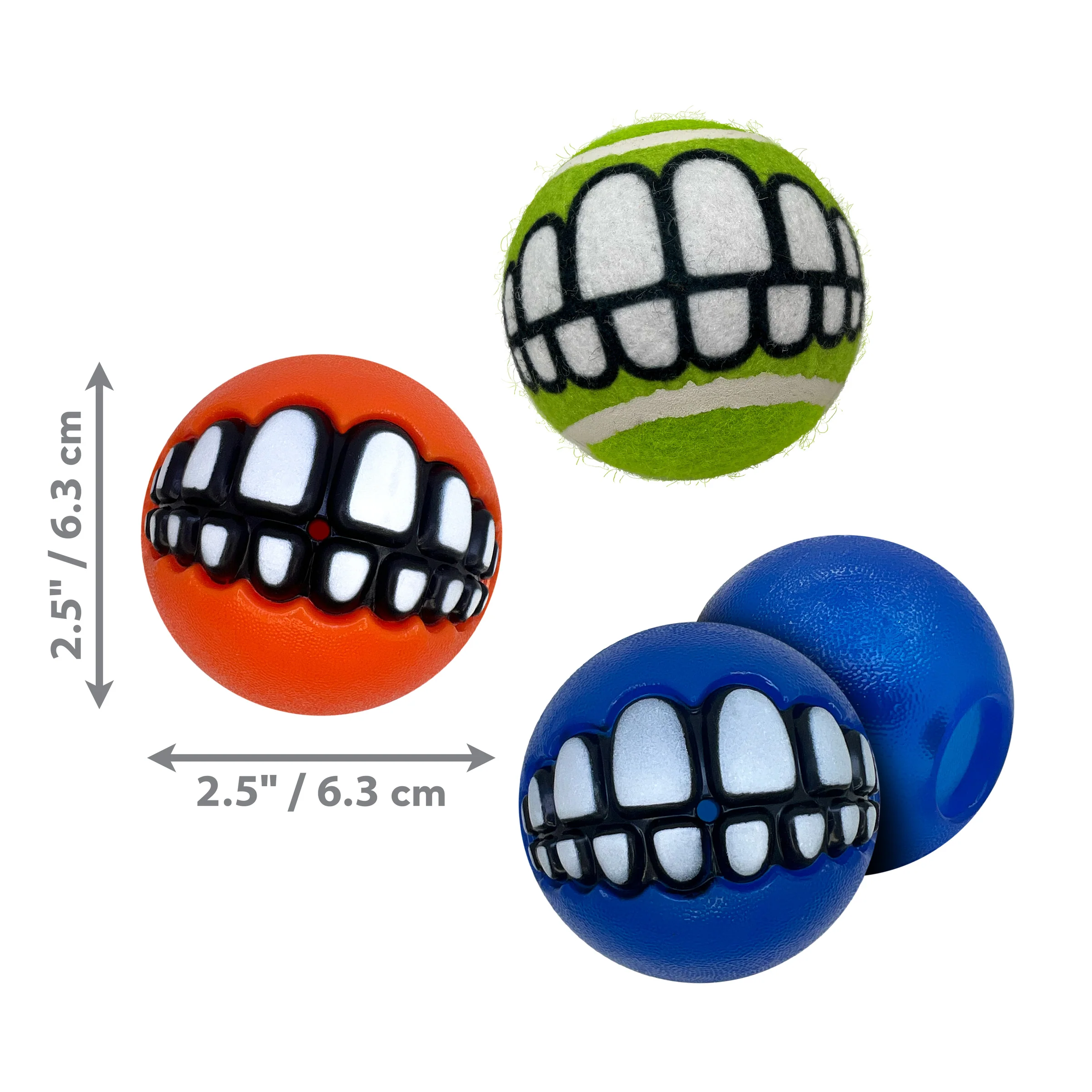 Kong Grinz by Rogz Variety Balls Dog Toy - Image 4