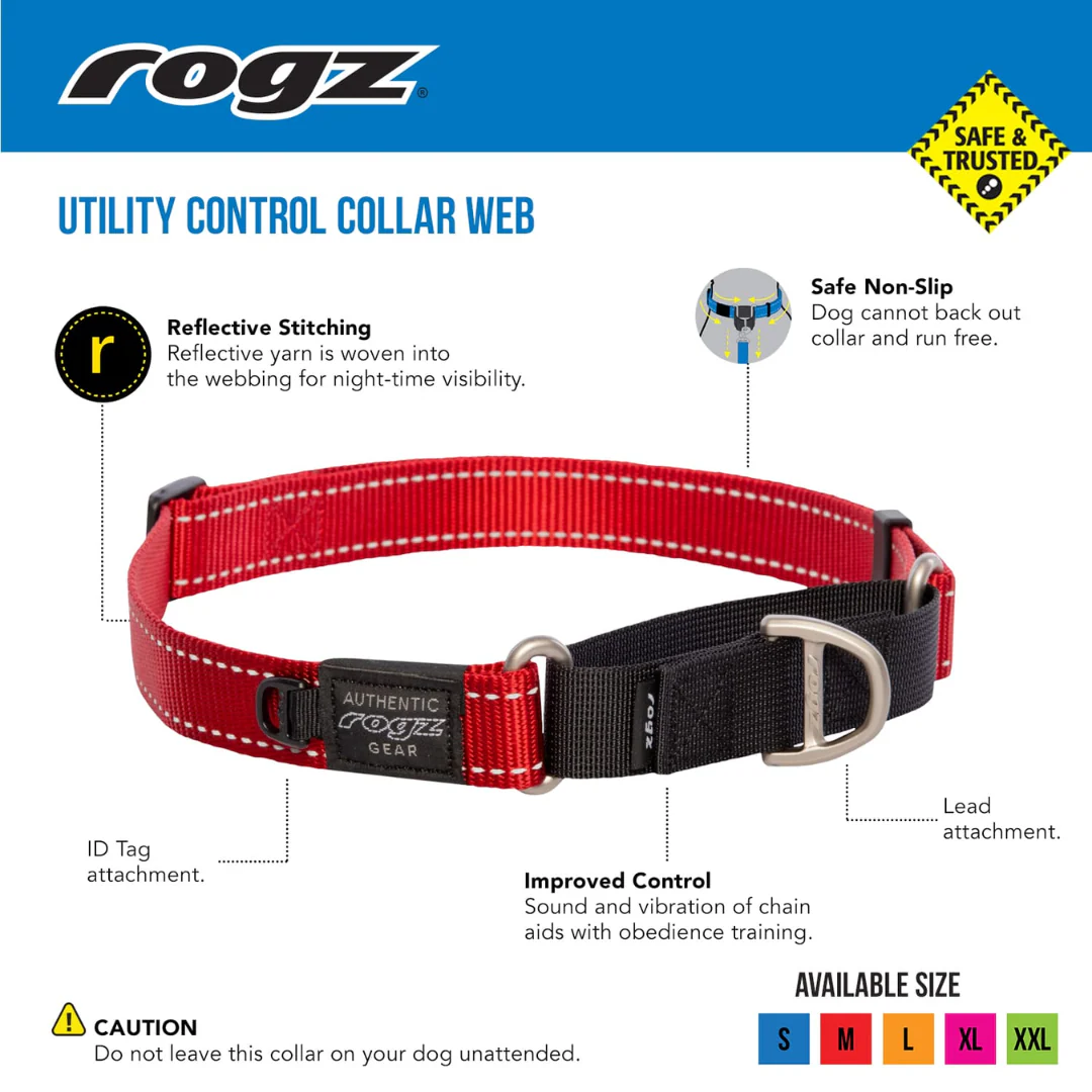 Rogz Utility Control Dog Collar Web - Small - Image 7