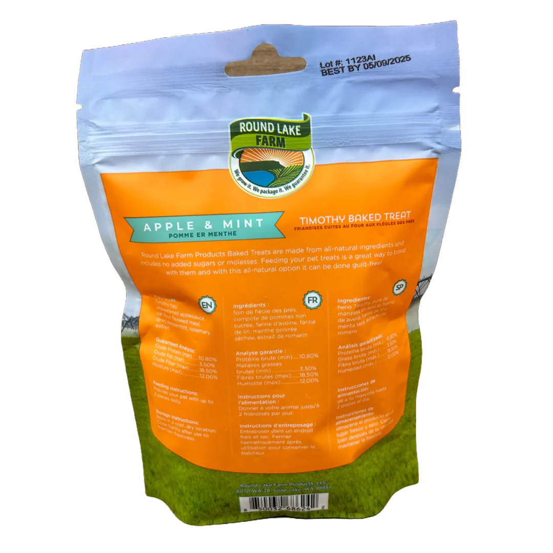 Round Lake Farm Apple & Mint Timothy Baked Treat 85g - Image 2