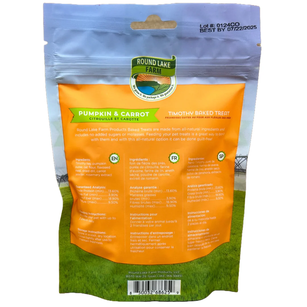 Round Lake Farm Pumpkin & Carrot Timothy Baked Treat 85g - Image 2