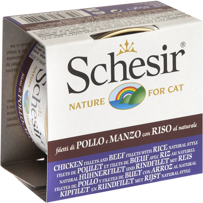Schesir Adult Cat Food Chicken & Beef with Rice 85 g