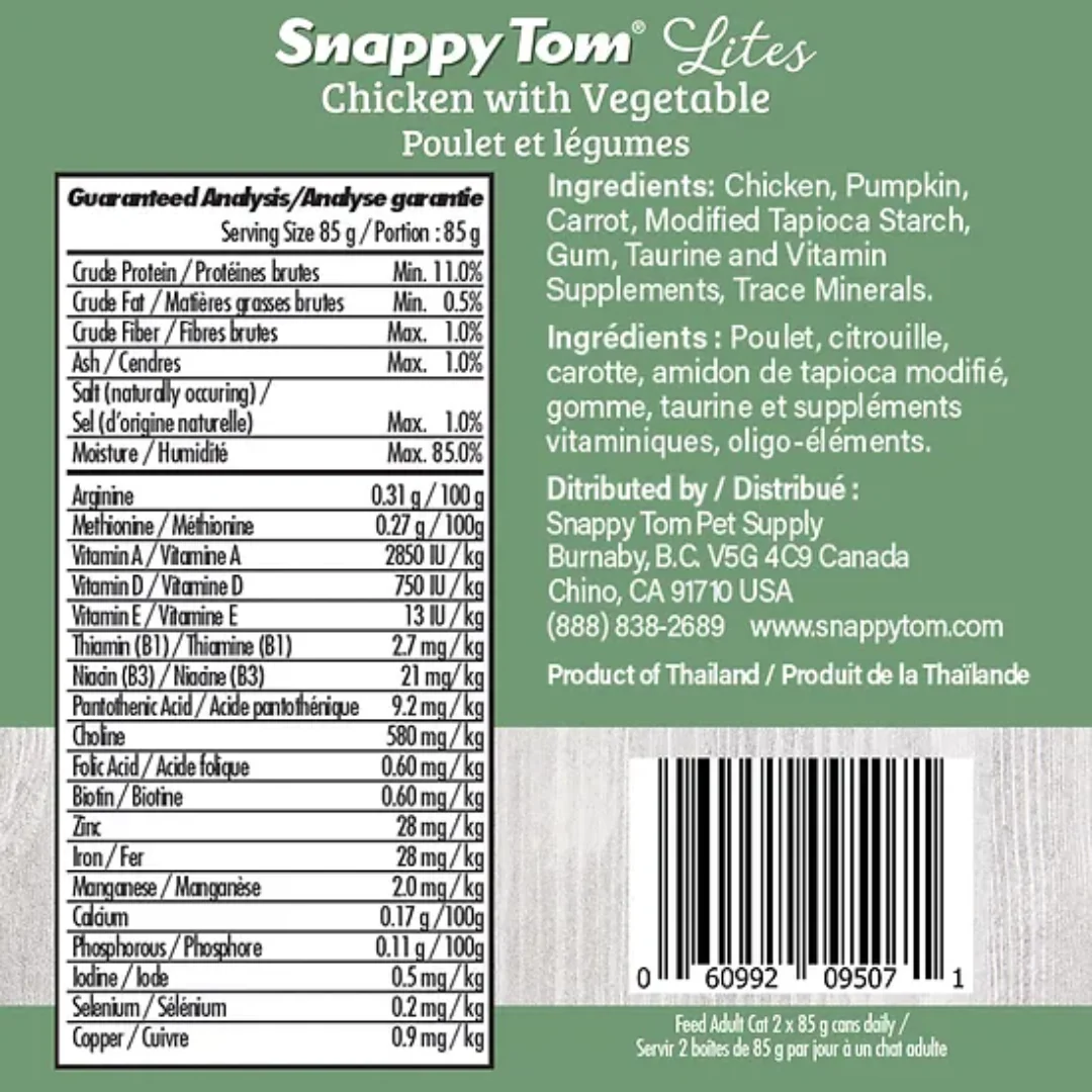 Snappy Tom Lites Chicken with Vegetable Cat Food 85g - Image 3