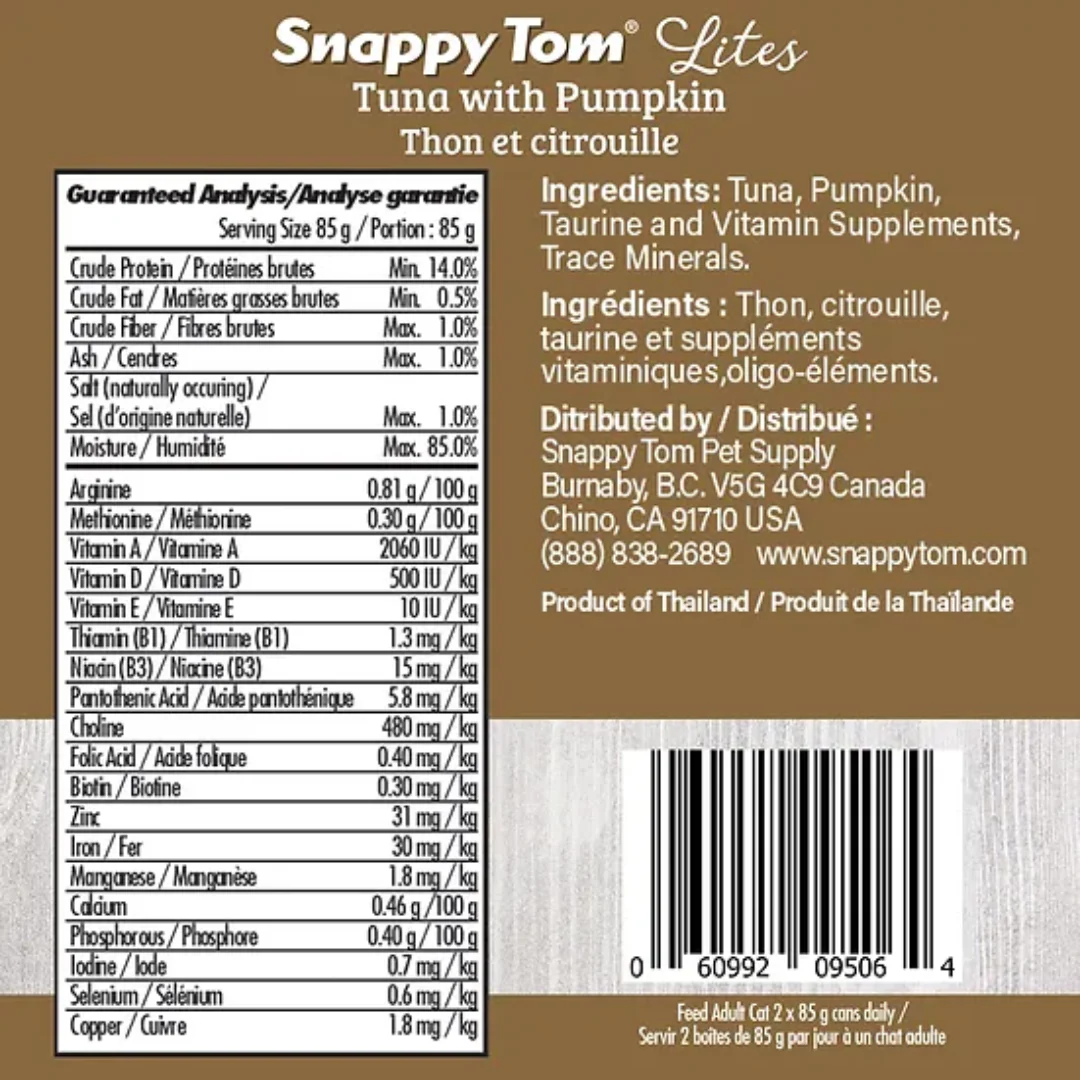 Snappy Tom Lites Tuna with Pumpkin Cat Food 85g - Image 3