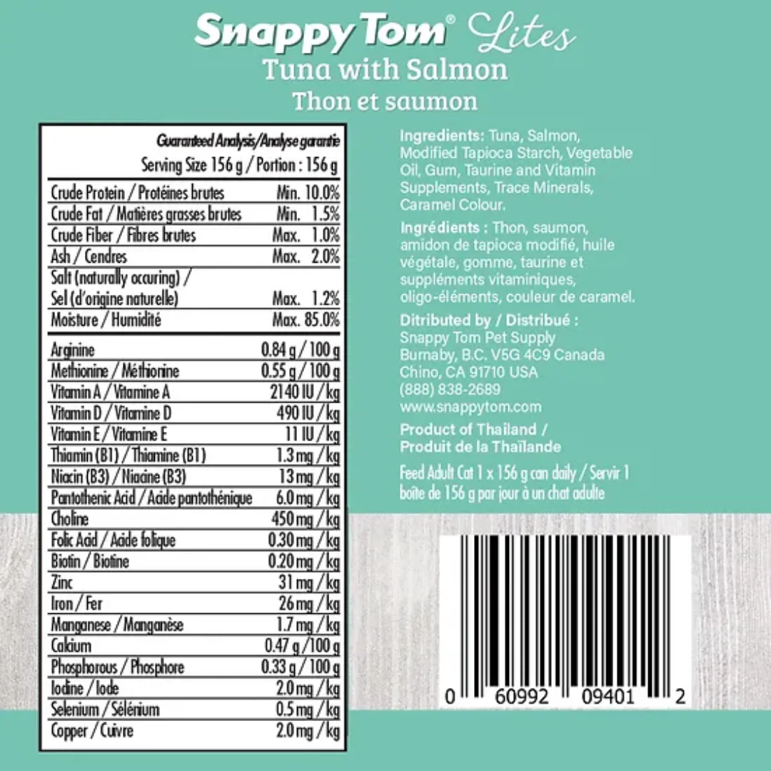 Snappy Tom Lites Tuna with Salmon Cat Food 85g - Image 3
