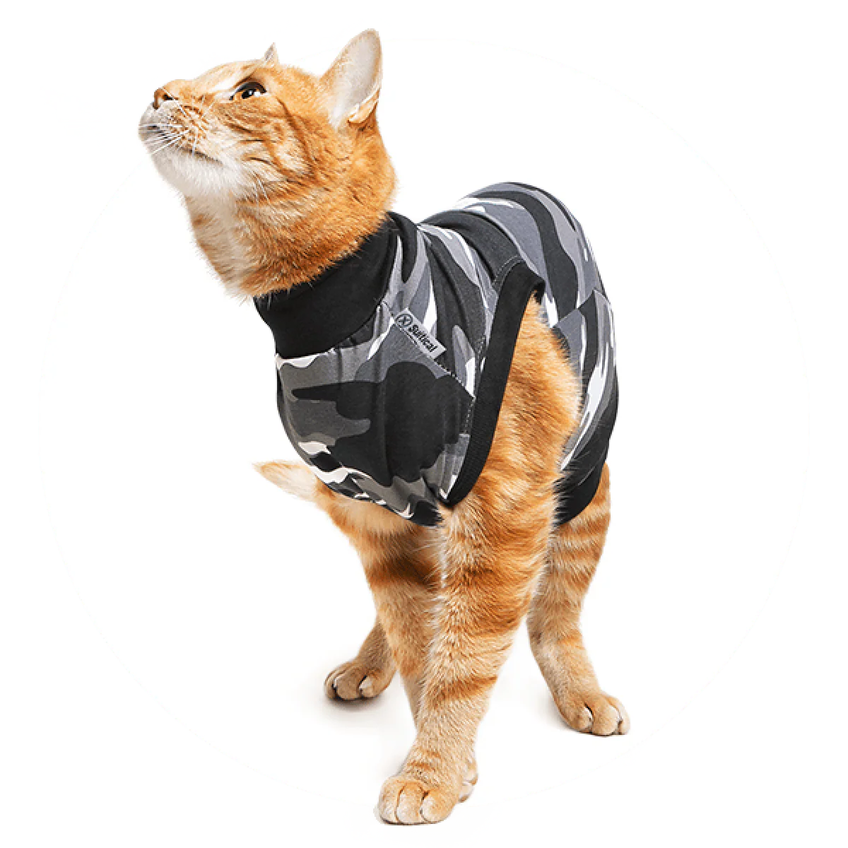 Suitical Recovery Suit for Cats - Black Camo