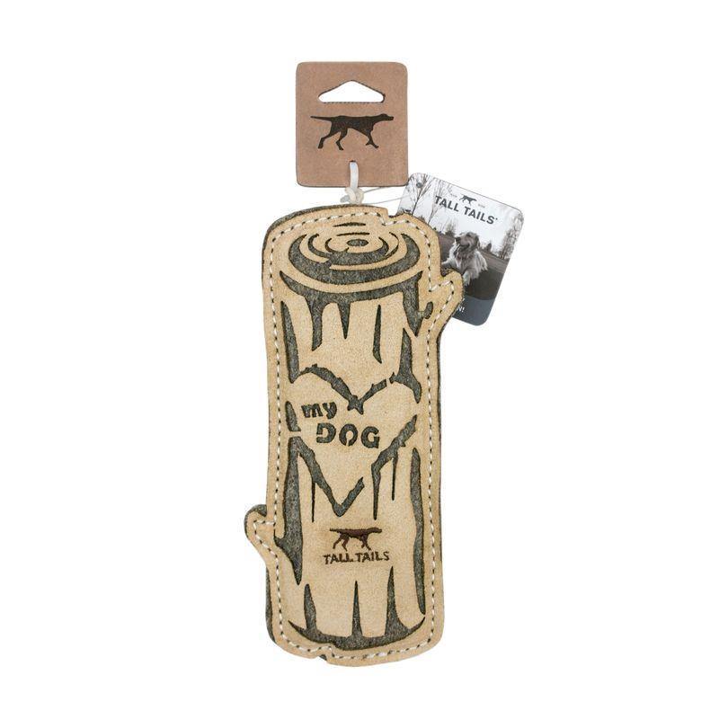 Tall Tails Leather 'I Love My Dog" Log Toy