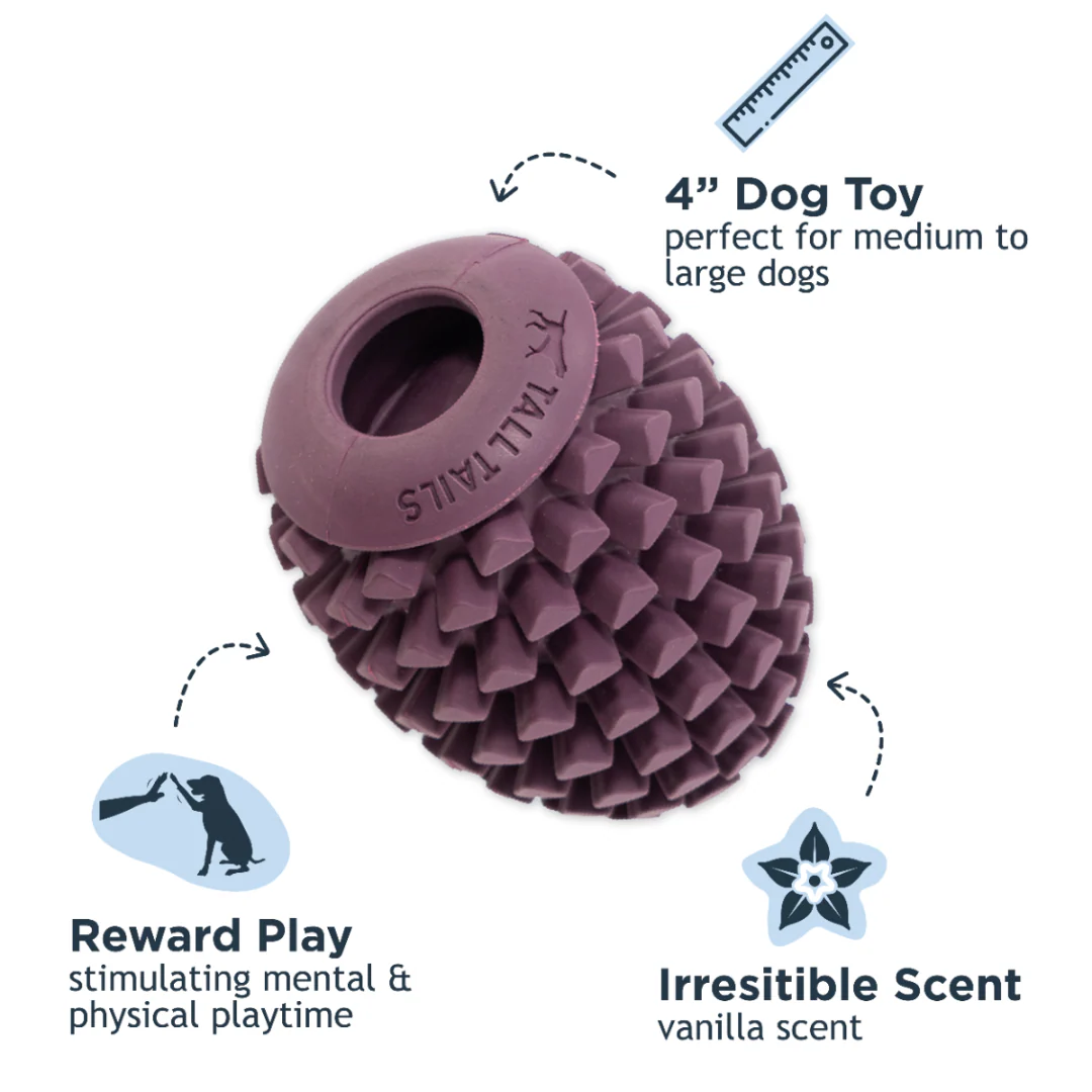 Tall Tails Natural Rubber Pinecone Reward Dog Toy - Image 2