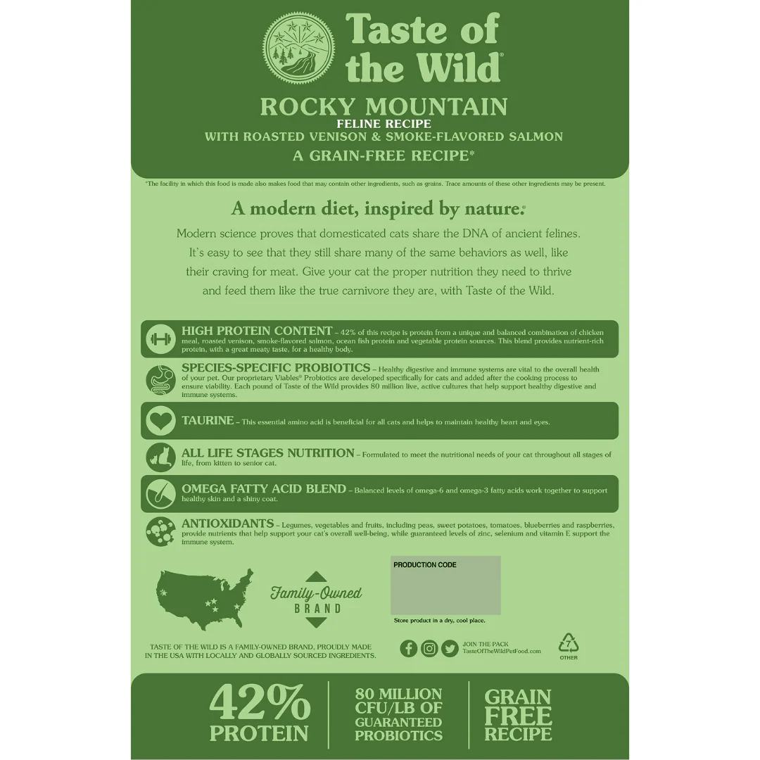 Taste of the Wild Rocky Mountain Cat Food 6.35kg - Image 2