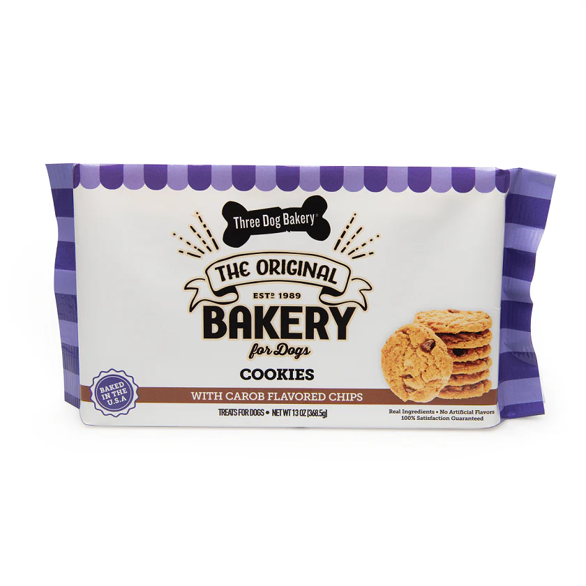 Three Dog Bakery - Carob Chip Tray Cookies 13oz