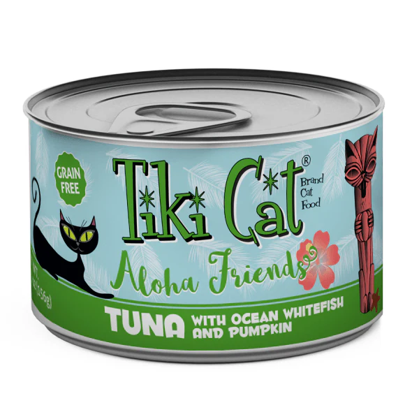 Tiki Cat Aloha Friends Tuna with Ocean Whitefish & Pumpkin - 156 g