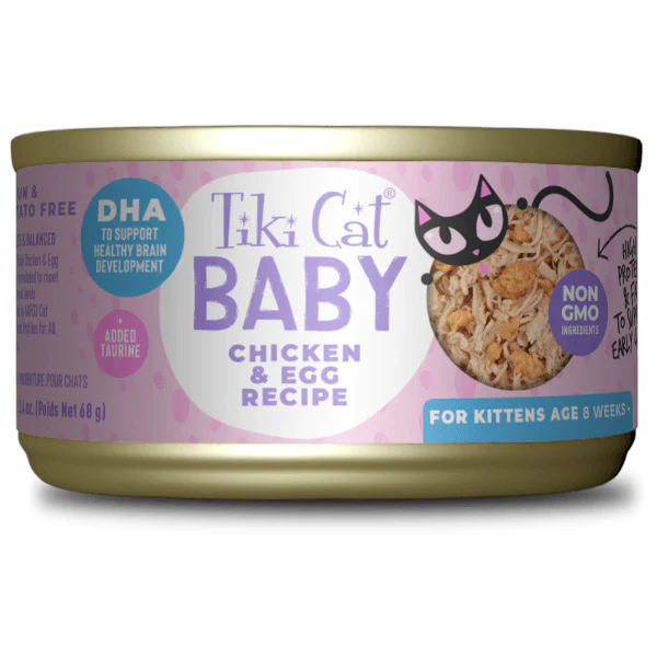 Tiki Cat Baby Kitten Chicken & Egg Recipe 68g