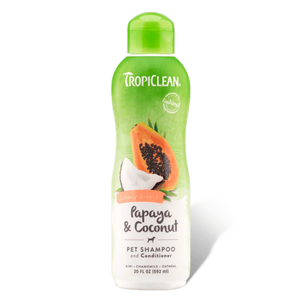 TropiClean Luxury 2-in-1 Papaya & Coconut Shampoo