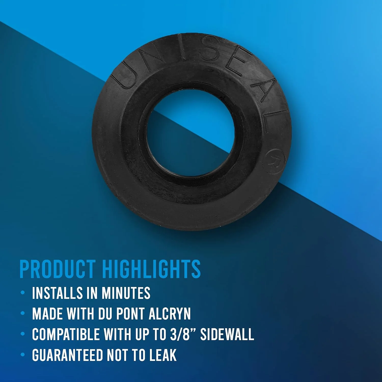 Uniseal Black Pipe-to-Tank 3/4" Seal - Image 4