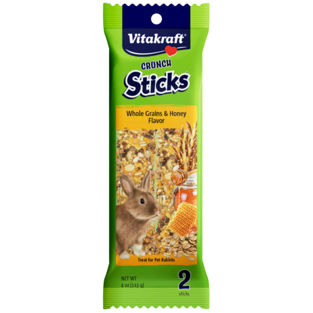 Vitakraft Crunch Sticks Whole Grains & Honey Flavor Rabbit Treat 113g
