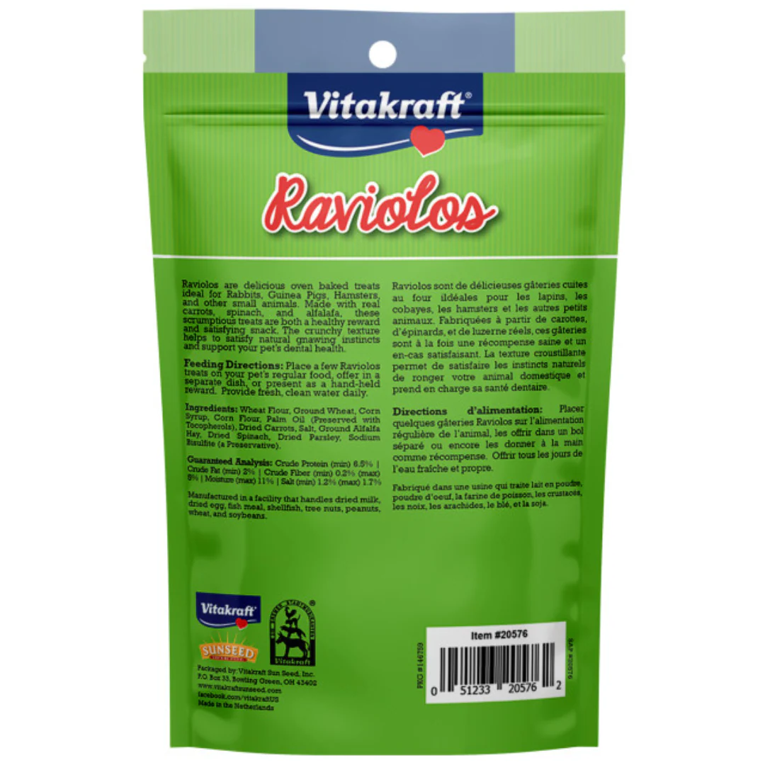 Vitakraft Oven Baked Raviolos Treat for Rabbits, Guinea Pigs & Hamsters 141g - Image 2