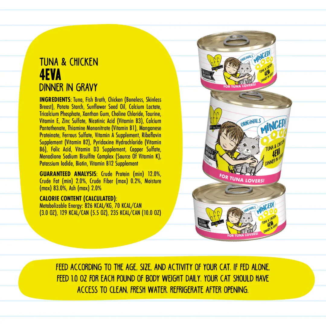 Weruva BFF Minced Tuna & Chicken 4Eva Wet Cat Food 85g - Image 3
