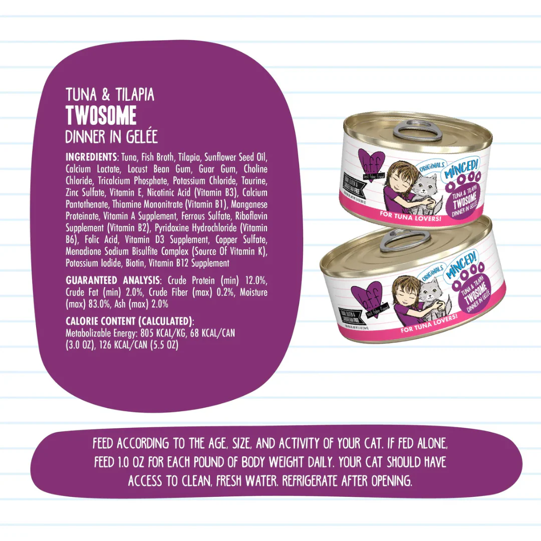 Weruva BFF Minced Tuna & Tilapia Twosome Wet Cat Food 85g - Image 3