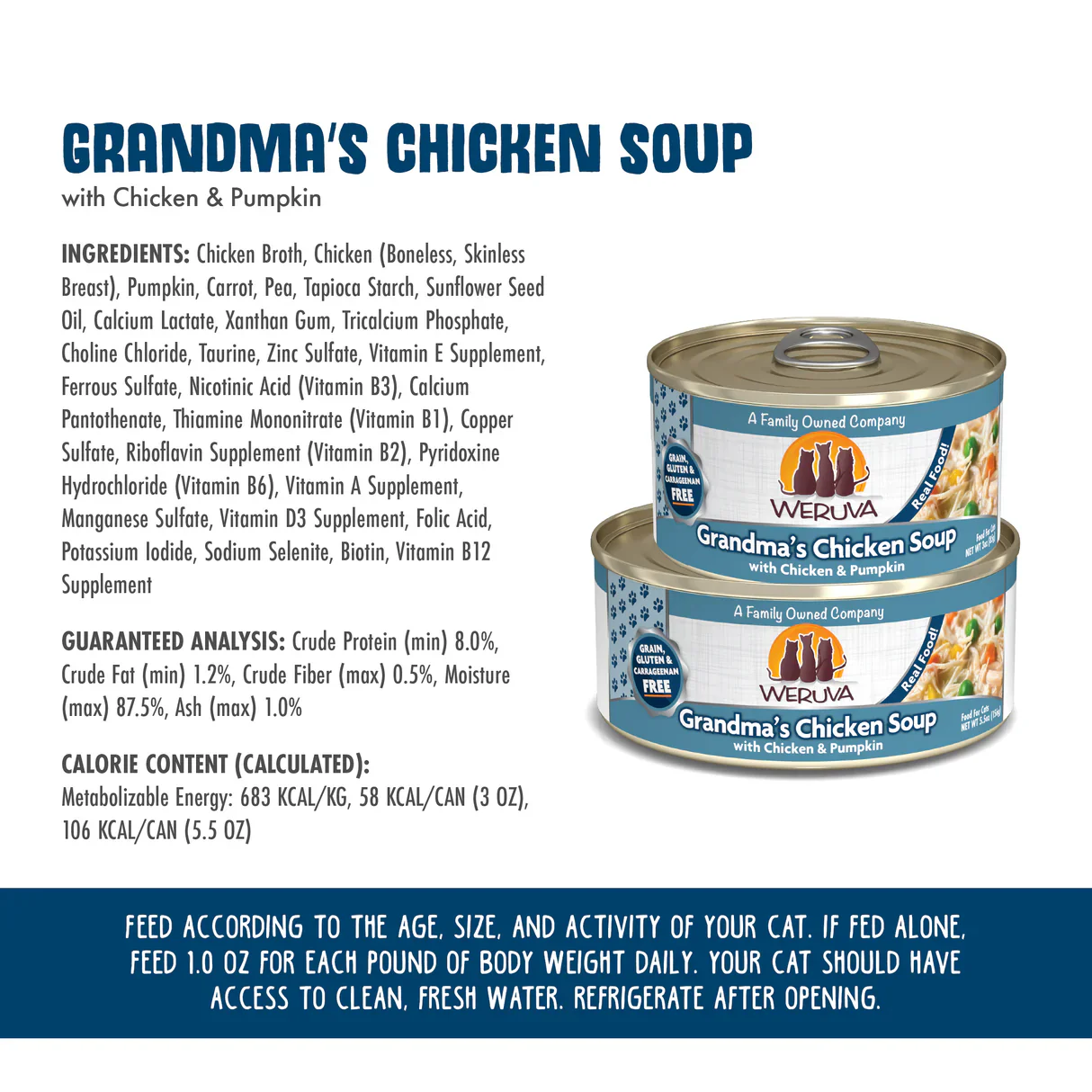 Weruva Classic Grandma's Chicken Soup Wet Cat Food 85g - Image 3
