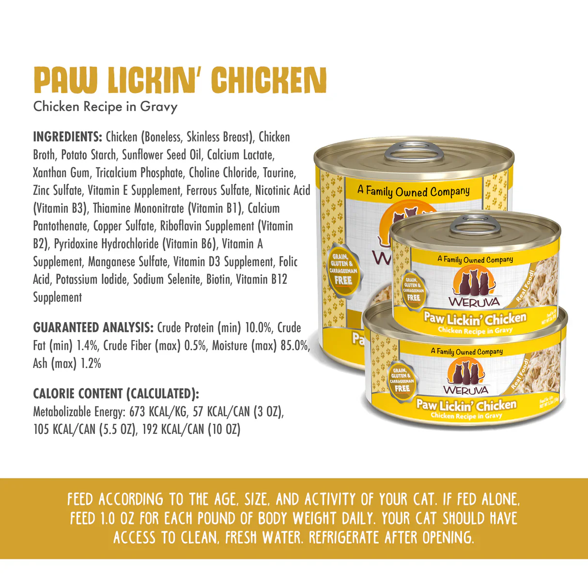 Weruva Classic Paw Lickin' Chicken Wet Cat Food 85g - Image 3