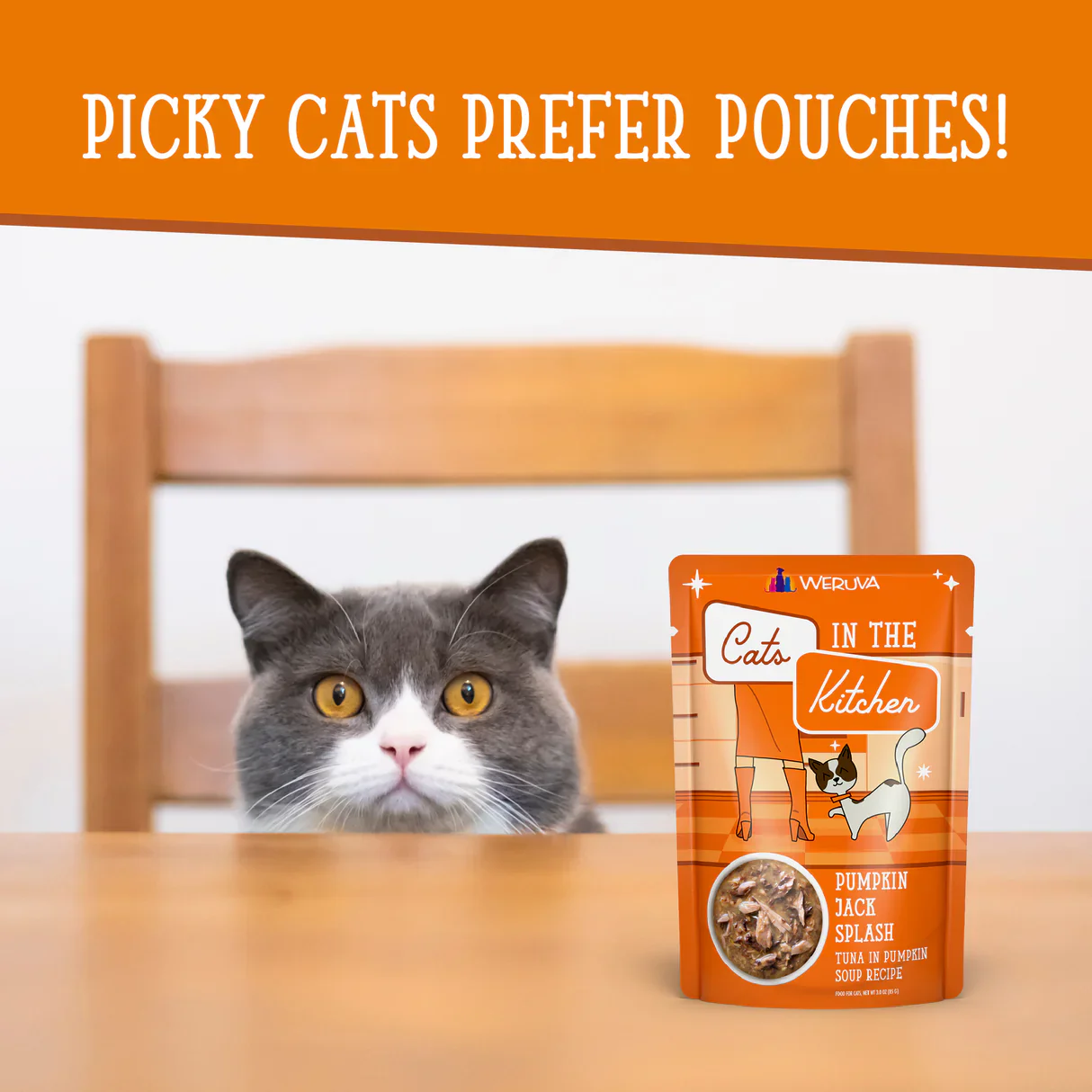 Weruva Cats in the Kitchen Pumpkin Jack Splash Wet Cat Food Pouch 85g - Image 7