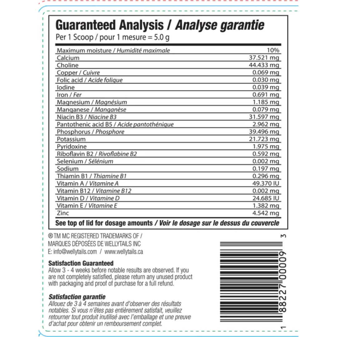 WellyTails Mighty Green Phytos + Vitamins and Minerals Advanced Dog Supplement 454g - Image 3