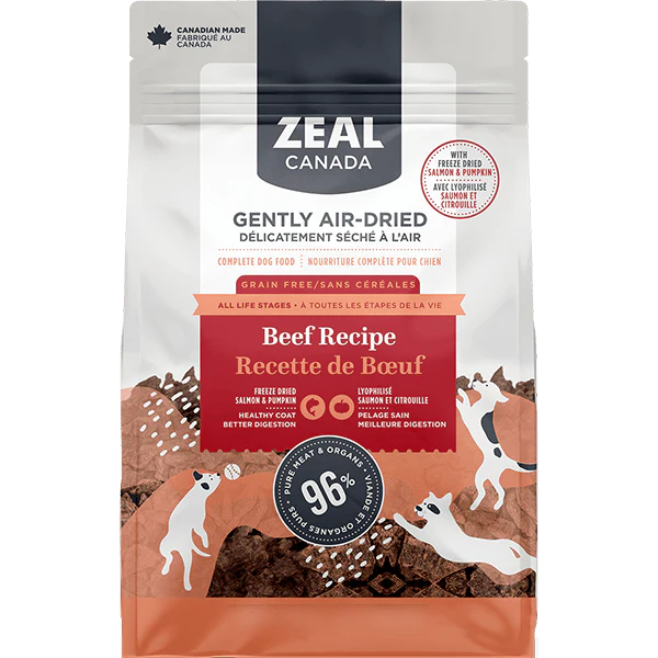 Zeal Canada Air Dried Beef with Salmon & Pumpkin Dog Food