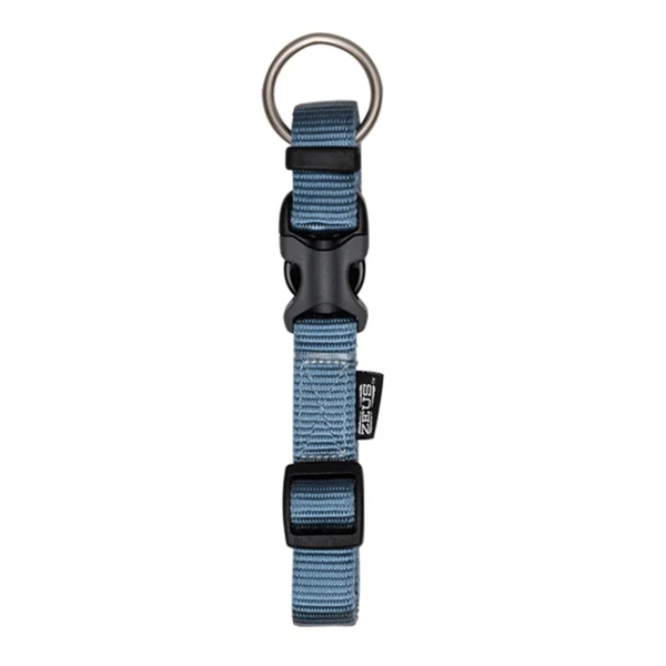 Zeus Denim Blue Adjustable Nylon Collar - Available in 4 Sizes