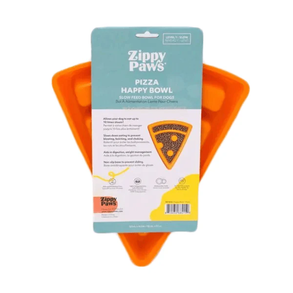 ZippyPaws Happy Bowl Slow Feeder - Pizza - Image 2