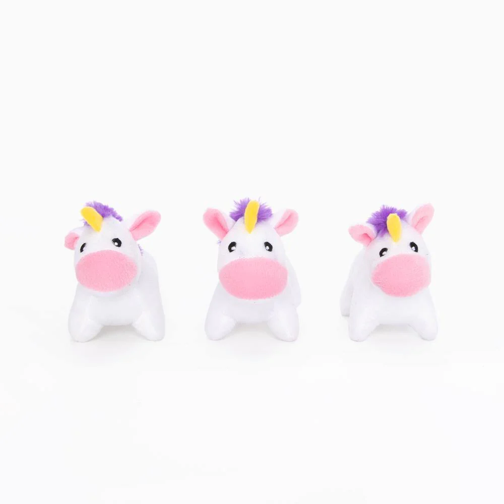 ZippyPaws Miniz - Unicorns 3-Pack