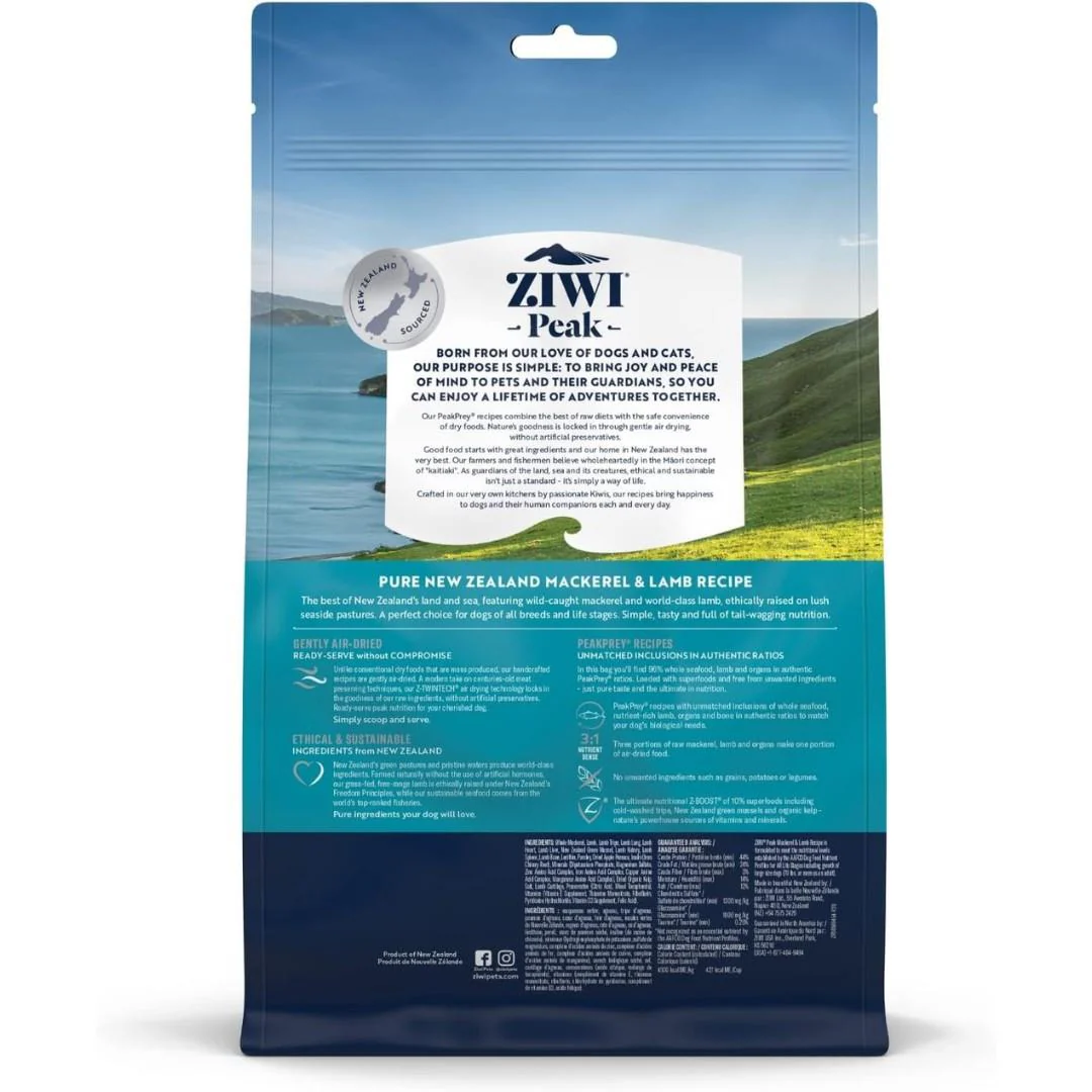 ZiwiPeak Air-Dried Mackerel & Lamb Dog Food - Image 2