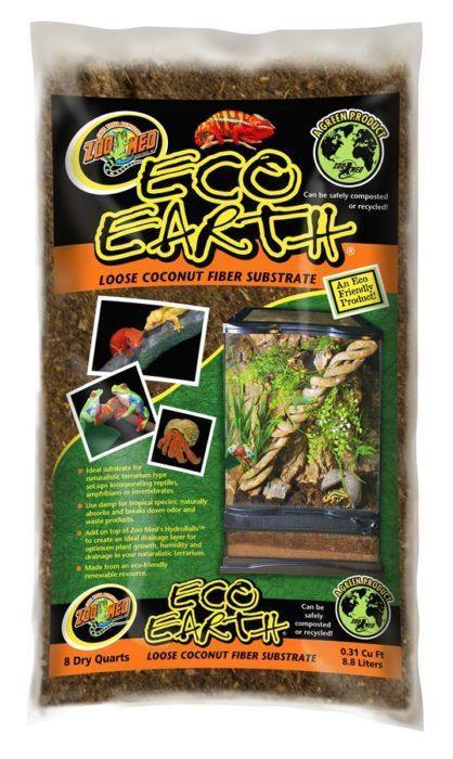 Zoo Med Eco Earth Coconut Fiber Substrate - 8qt-8.8L