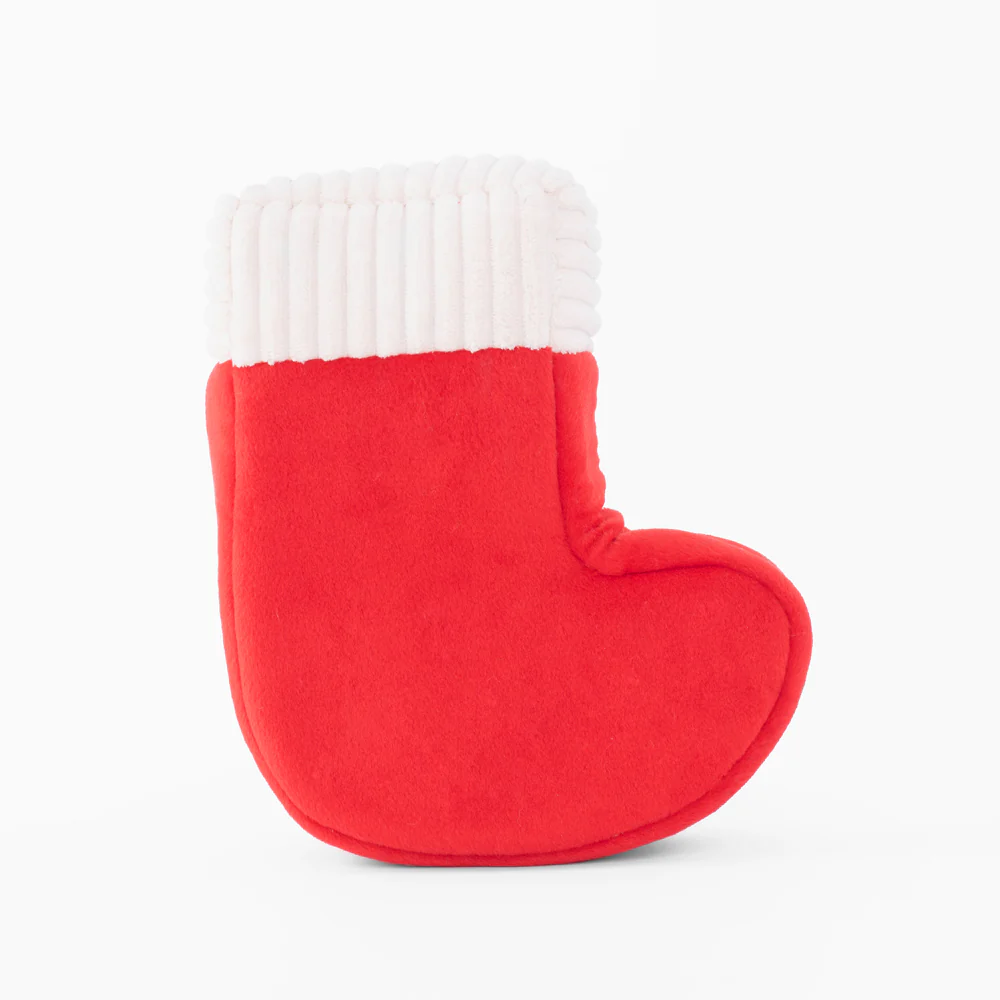 ZippyPaws Holiday Burrow Naughty or Nice Stocking Plush Dog Toy - Image 3