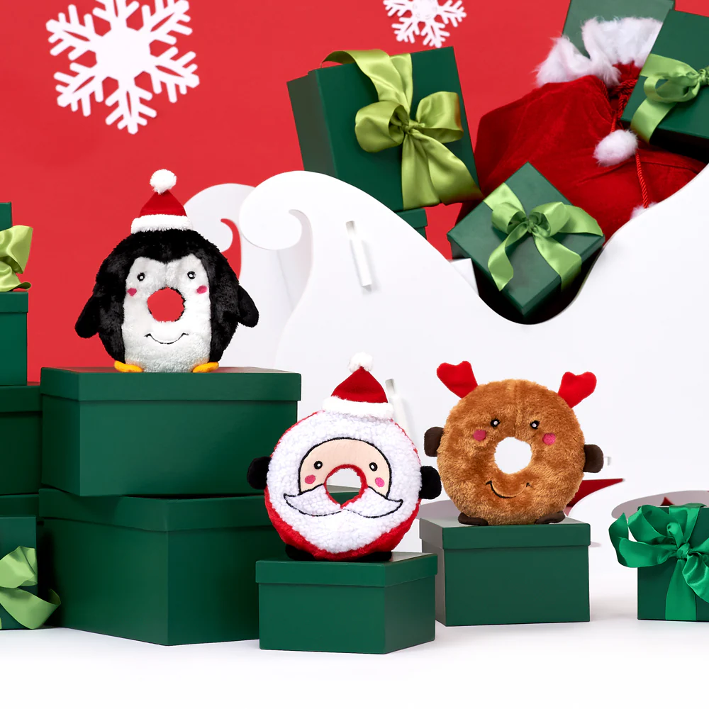 Zippy Paws Holiday Donutz Buddies Penguin - Image 3