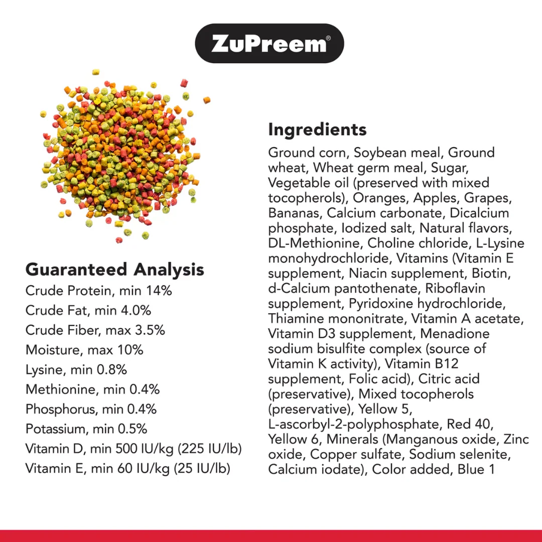 ZuPreem FruitBlend Flavor for Small Birds 4.5kg - Image 3